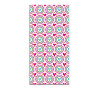 Panorama Agatha Ruiz de la Prada Alfombra Vinílica Cocina Salón - Varios Tamaños - (Hidráulico Azul Corazones Retro 140x200 cm)