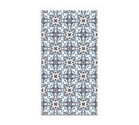 Panorama Alfombra Vinílica Cocina Baño - Modelo Azulejo Hidráulico Tipo Oriental Azul 120x170 cm - Varios tamaños - Decoración Hogar