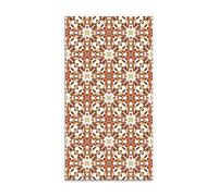 Panorama Alfombra Vinílica Cocina Baño - Modelo Azulejo Hidráulico Tipo Oriental Naranja 60x110 cm - Varios tamaños - Decoración Hogar