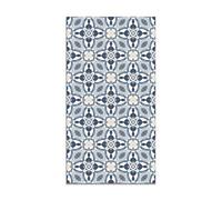 Panorama Alfombra Vinílica Cocina Baño - Modelo Baldosín Oriental Caleidoscopio Azul 60x200 cm - Varios tamaños - Decoración Hogar