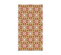 Panorama Alfombra Vinílica Cocina Baño - Modelo Baldosín Oriental Caleidoscopio Naranja 120x170 cm - Varios tamaños - Decoración Hogar