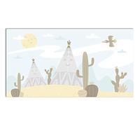 Panorama Alfombra Vinílica - Modelo Desierto Niños 160x230 cm - Varios tamaños - Decoración Hogar, Cocina y Salón