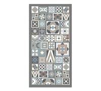 Panorama Alfombra Vinílica - Modelo Estilo Hidráulica Color Azul 40x80 cm - Varios tamaños - Decoración Hogar, Cocina y Salón