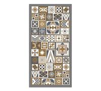 Panorama Alfombra Vinílica - Modelo Estilo Hidráulica Color Naranja 100x140cm - Varios tamaños - Decoración Hogar, Cocina y Salón