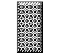 Panorama Alfombra Vinílica - Modelo Geometría Cuadrados Negro 120x170 cm - Varios tamaños - Decoración Hogar, Cocina y Salón