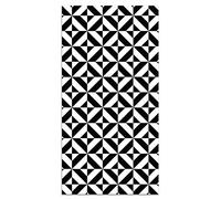 Panorama Alfombra Vinílica - Modelo Geometría Negro 80x300 cm - Varios tamaños - Decoración Hogar, Cocina y Salón