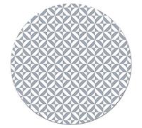 Panorama Alfombra Vinílica - Modelo Redonda Geometría Azul 100x100 cm - Varios tamaños - Decoración Hogar, Cocina y Salón