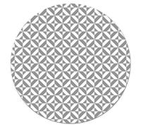 Panorama Alfombra Vinílica - Modelo Redonda Geometría Gris 190x190 cm - Varios tamaños - Decoración Hogar, Cocina y Salón
