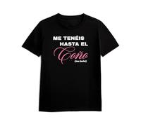 Panorama Camiseta de Manga Corta - Estoy hasta el *** - 100% Algodón - Regalos Originales para Mujer - Camisetas Graciosas - Regalo Divertido