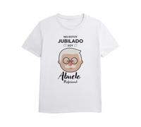 Panorama Camiseta de Manga Corta - No Estoy Jubilado Soy Abuelo Profesional - Talla M Color Blanco - 100% Algodón - Regalos Originales para Hombre - Camisetas Graciosas Jubilados - Ropa Unisex