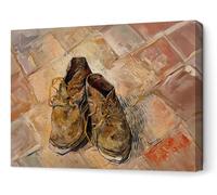 Panorama Cuadros Decoración Salón Modernos - Un par de zapatos de Vincent van Gogh 30x21 cm - Papel Póster 250 gr - Láminas Decorativas Pared para Dormitorios