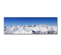 Panorama de las montañas nevadas Cuadros de la pared para la decoración del hogar Skyline of Mountain Pinturas en lienzo Decoración de la habitación Carteles e impresiones Sin marco-40x120cm