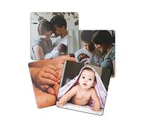 Panorama Imán con Foto Personalizado Cuadrado 5x5 cm - Pack 4 Unidades - Regalos Originales - para Colocar en la Nevera