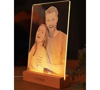 Panorama Lámpara Personalizada con Foto 15x22 cm - Comunion Regalo Boda - Lámpara Led Personalizada - Lámparas de Mesita de Noche - Regalos Personalizados con tu Foto - Cuadro Personalizado Luminoso