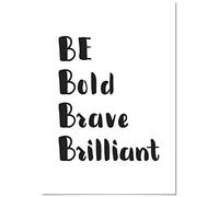 Panorama Lienzo Be Bold Brave Brilliant 21x30cm - Bastidor Incluido - Cuadros Decorativos para Salón - Decoración Moderna