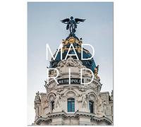 Panorama Lienzo Ciudad de Madrid 50 x 70 cm - Bastidor Incluido - Cuadros Decorativos para Salón - Decoración Moderna