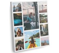 Panorama Lienzo Collage Personalizado con Fotos 15x15 cm - 10 Fotos - De 3 a 10 Fotografías - 20 Tamaños - Regalo Cuadro - Patrón 2
