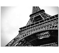 Panorama Lienzo Paris Torre Eiffel 30 x 21 cm - Bastidor Incluido - Cuadros Decorativos para Salón - Decoración Moderna