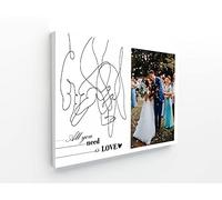 Panorama Lienzo Personalizado Pareja 35x50 cm - Cuadro con tu Foto - Regalos Originales para Cumpleaños