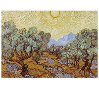 Panorama Lienzo Van Gogh Los Olivos 30x21 cm - Bastidor Incluido - Cuadros Decorativos para Salón - Decoración Moderna