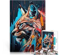 Panorama Lynx Conjunto Izquierda 1 Rompecabezas para Adultos de 1000 Piezas Juguetes de Bricolaje Cada Pieza es única: un desafiante y Divertido Juego Familiar 38x26cm