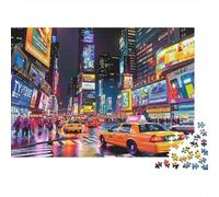 Panorama Notturno Cittadino Puzzle 1000 Pezzi Carta per Adulti Scena Stradale Illuminata Set Puzzle 1000 Pezzi Relax Famiglia Decor Regalo 38x26cm/1000pcs