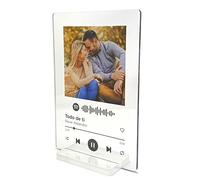Panorama Placa Spotify Personalizada con Foto - Diseño con Código escaneable de Canción - Regalo Boda, Comunión y Cumpleaños Mejor Amiga