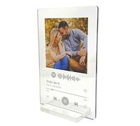 Panorama Placa Spotify Personalizada con Foto - Diseño con Código escaneable de Canción - Regalo Boda, Comunión y Cumpleaños Mejor Amiga