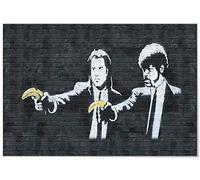 Panorama Póster Banksy Pulp Fiction 30x21cm - Impreso en Papel de 250gr - Cuadros Modernos Decoración Salón y Dormitorio - Láminas Decorativas
