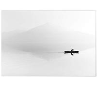 Panorama Póster Niebla Sobre el Río 70 x 50 cm - Impreso en Papel de 250gr - Cuadros Modernos Decoración Salón y Dormitorio - Láminas Decorativas