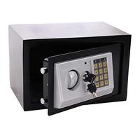 Panorama24 Caja fuerte con cerradura de combinación electrónica, 31 x 20 x 20 cm, indicador LED, perno de acero, negro, incluye 4 pilas, caja fuerte para muebles, caja fuerte de pared para el hogar