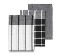 Paños de cocina de 65 x 45 cm, blanco y negro, 3 unidades Kela