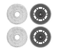 Paños de fregona con soporte de repuesto, placas de limpiaparabrisas para Dreame L10s Pro Ultra Heat/L10s Ultra Gen2/X40 Ultra/L20 Ultra/X40 Master/L40 Ultra/Mova E30 Ultra Robot Aspiradora