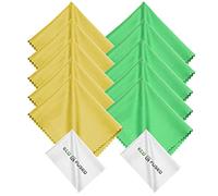 Paños de Limpieza de Microfibra Eco-Fused - Paquete de 12 - Limpiar Anteojos, Gafas, Lentes de Cámara, iPad, Tabletas, Teléfonos Celulares, iPhone, Teléfonos Android, Laptops, Pantallas LCD y Otras