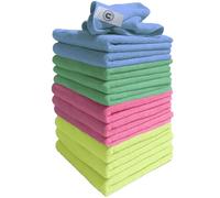 Paños De Limpieza De Microfibra - Paquete De 12 - 40x40cm | Toalla De Microfibra Multiusos Súper Suave Para Cocina Coche | Paños De Microfibra Absorbentes Sin Rayas | Paños De Microfibra Lavables