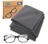 Paños de Microfibra para Gafas 8 Unidades - Gamuza Limpia Gafas Gris 20 x 20 cm Extra Suave, Limpiador de Gafas y Pantallas para una Visión Clara y Limpieza Delicada