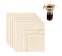 Paños de queso, 6 estopillas para colar 50 x 50 cm, paños de muselina para cocinar, reutilizables, lavables, con dobladillo, para filtrar leche de nueces, mantequilla, uice, té, café