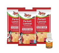 Paños húmedos para parqué de Políboy, para limpieza y cuidado de parqué, 3 x 15 toallitas, con muestra de muebles, fabricadas en Alemania