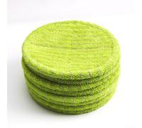 Paños redondos verdes para trapeadores eléctricos de alta absorción y eliminación de polvo, lavable, paquete de 6/12 (6 piezas)