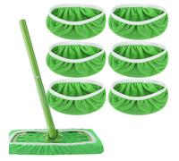 Paños Reutilizables para Mopa, Funda de Repuesto para Mopa, 6 Piezas Paños para Mopa Microfibra Verde 45,3 x 11,7 cm, Accesorios Compatibles con Swiffer