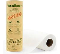 Paños reutilizables | Rollo de cocina ecológico | Multiusos | Resistente y absorbente | Bayetas ecológicas | Secado rápido y antibacteriano | 20 Hojas | Bambaw