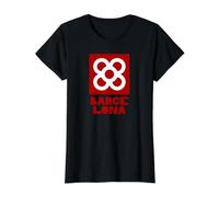 Panot Barcelona Souvenir Camiseta gráfica económica, Mujer, Negro, S