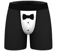 PANOZON Bóxers para Hombre Calzoncillos Cortos Divertidos Ropa Interior Disfraz en Navidad (X-Large, Camarero)