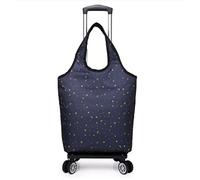 PANPANDAL Carro plegable portátil de cuatro ruedas Home Grocery cart Bolsa de tela Pequeño remolque(Star)