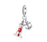 PANPOKI Colgante de plata de ley 925, diseño de animales marinos (delfín, tortuga, pescado, estrella de mar) para pulseras y collares para mujer