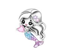 PANPOKI Colgante de plata de ley 925, diseño de animales marinos (delfín, tortuga, pescado, estrella de mar) para pulseras y collares para mujer