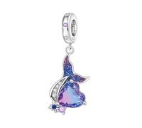 PANPOKI Colgante de plata de ley 925, diseño de animales marinos (delfín, tortuga, pescado, estrella de mar) para pulseras y collares para mujer