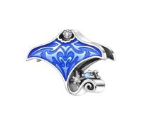 PANPOKI Colgante de plata de ley 925, diseño de animales marinos (delfín, tortuga, pescado, estrella de mar) para pulseras y collares para mujer