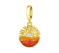 PANPOKI Colgante de plata de ley 925, diseño de animales marinos (delfín, tortuga, pescado, estrella de mar) para pulseras y collares para mujer