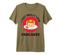 Panqueques Kawaii I Just Really Love Cute Panqueques Amante de la Comida Camiseta Premium